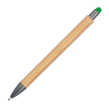 Livepac Office Kugelschreiber 10 Touchpen Holzkugelschreiber aus Bambus / Stylusfarbe: grün