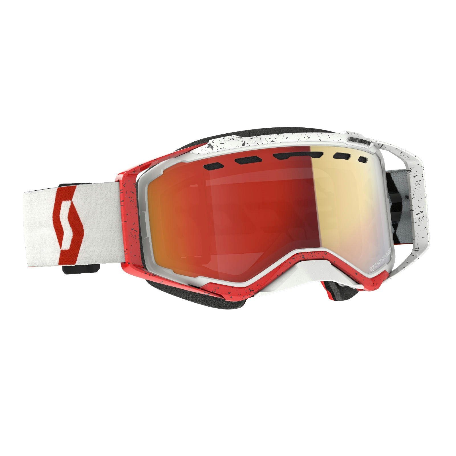 Scott Motorradbrille weiß rot