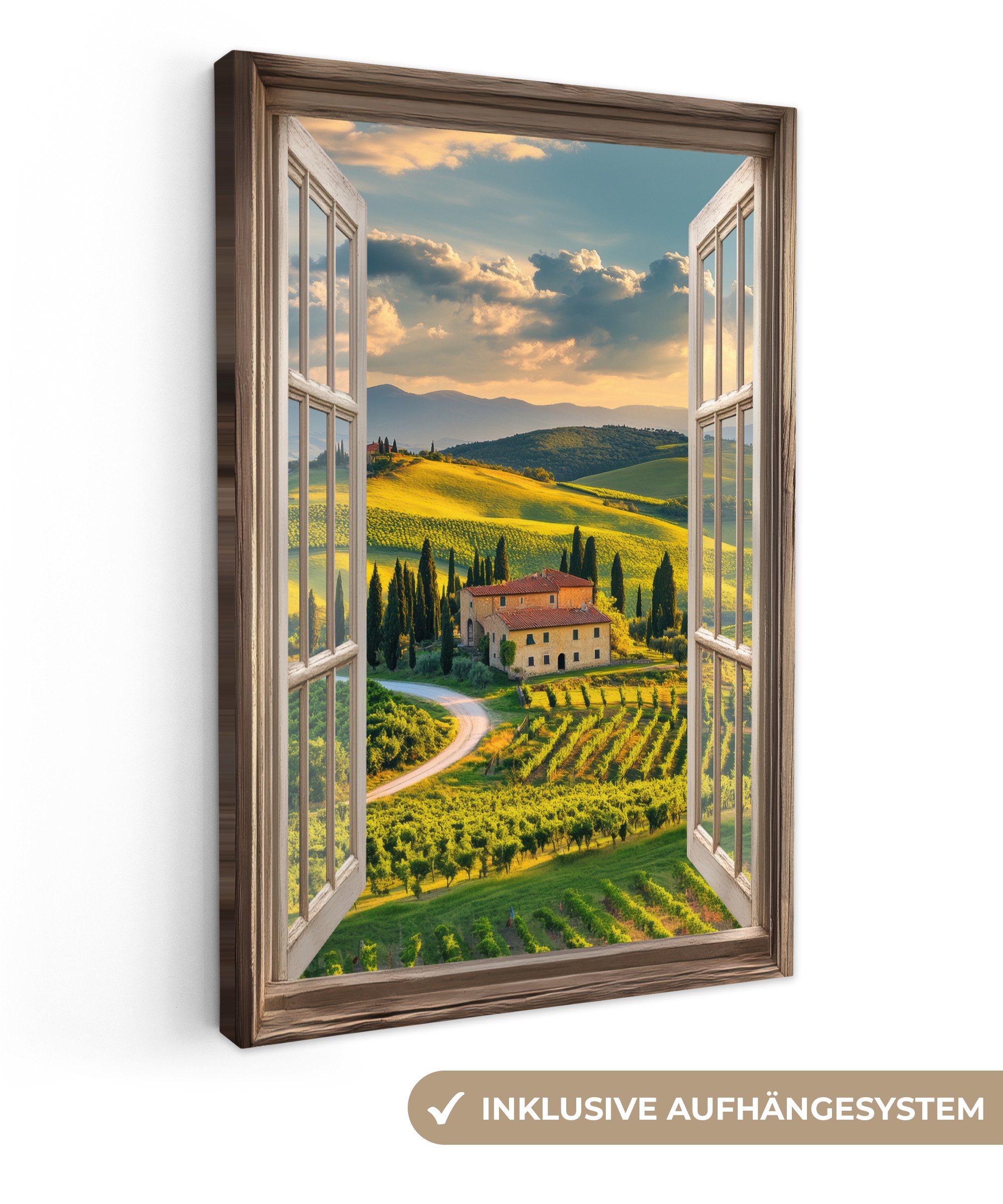 OneMillionCanvasses® Leinwandbild Ansichten - Toskana - Landschaft - Sommer günstig online kaufen