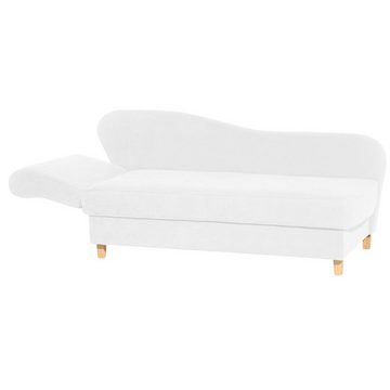 Max Winzer® Recamiere Selma Recamiere mit Armteil links klappbar Velourstoff creme, 1 Stück, Made in Germany