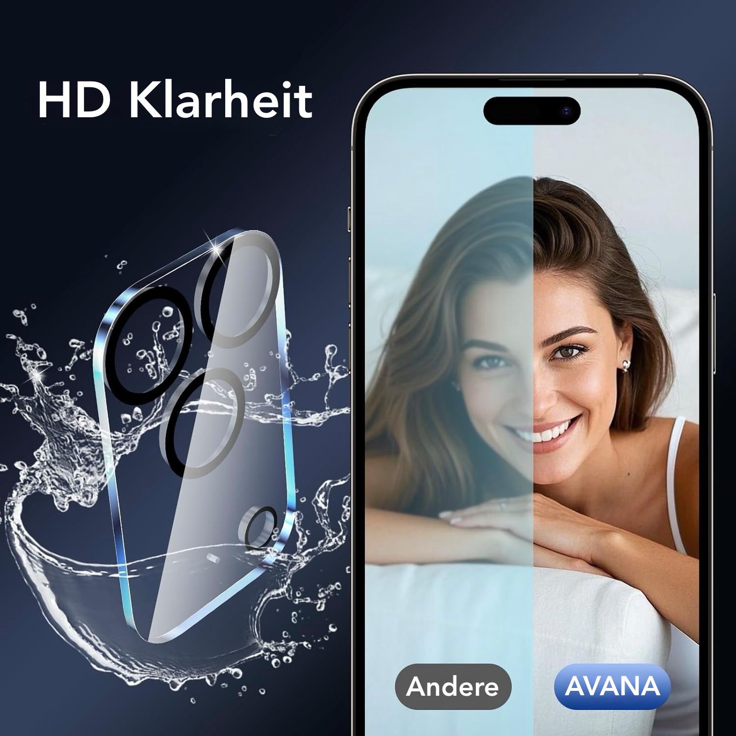 AVANA Kameraschutzglas für iPhone 18 Pro / 18 Pro Max Kamera Panzerglas Schutzfolie für iPhone 18 Pro Max, 2 Stück, Anti-Kratzer, glasklarer Kameraschutz – Bild 5 von 5