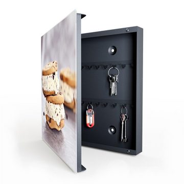 Primedeco Schlüsselkasten Magnetpinnwand mit Glasfront Eiscookies (1 St)