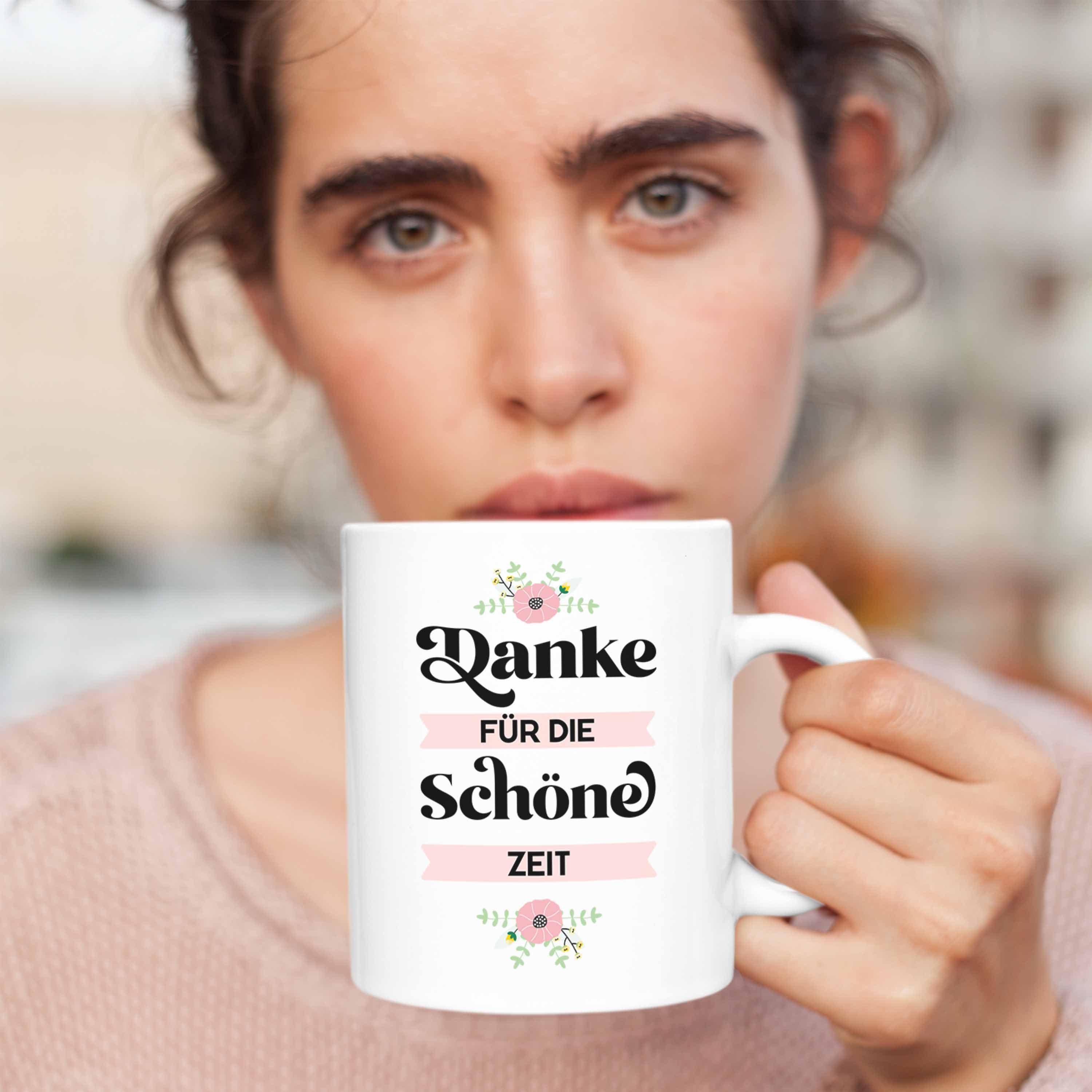 Trendation Abschied Trendation Danke Weiss Zeit Kollegin Geschenk Tasse Lehrerin Tasse Kollege für Die Schöne Abschiedsgeschenk - Freundin