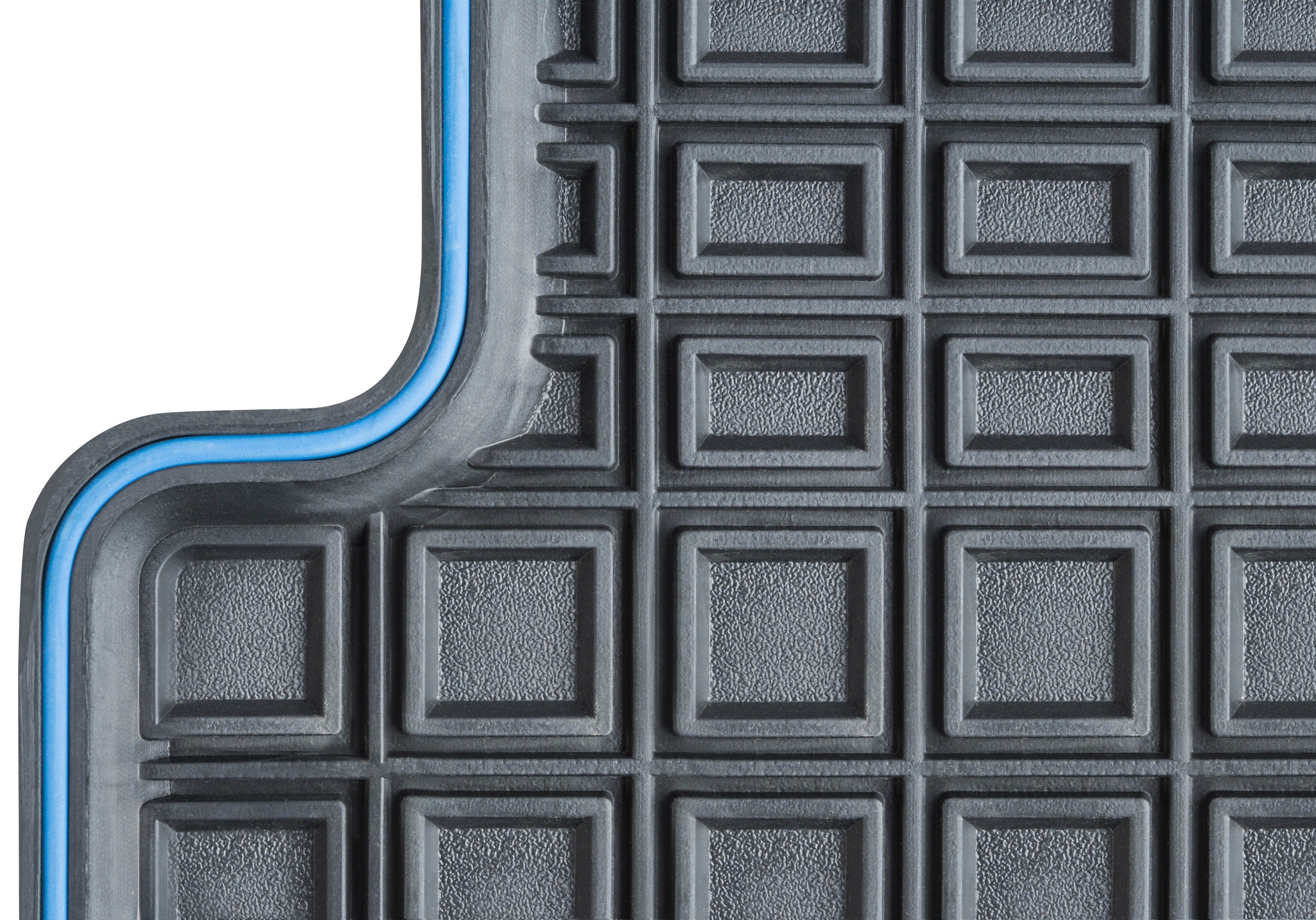 WALSER Universal-Fußmatten Blueline 4 Größe Kombi/PKW, Premium (2 St)