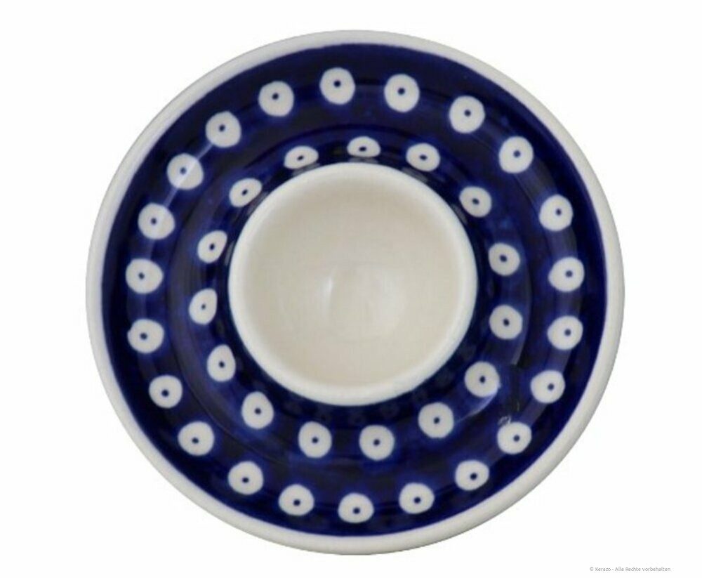 Bunzlauer Keramik Eierbecher Bunzlauer Keramik Eierbecher klassisch flach Ø11,2cm x H2,0cm Dekor 42