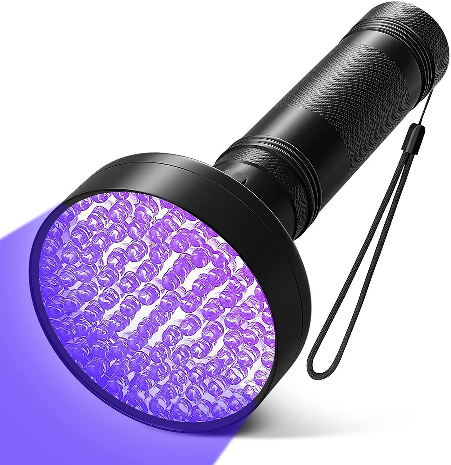 Housruse LED Taschenlampe UV-Schwarzlicht-Taschenlampe mit 100 LEDs,  UV-Handlampe
