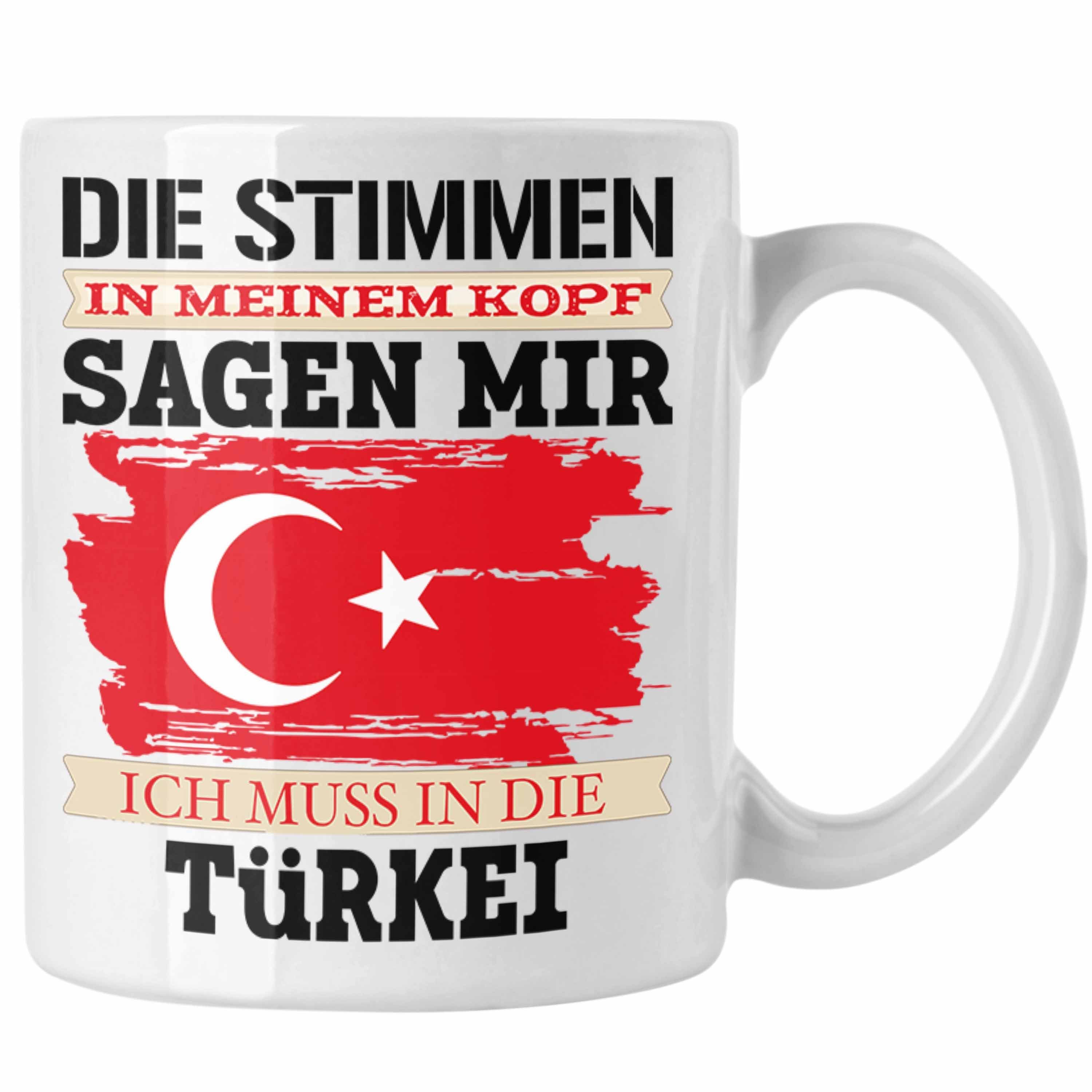 Land Türken Geschenk Trendation Weiss Türkei Tasse Urlaub Trendation - für Tasse