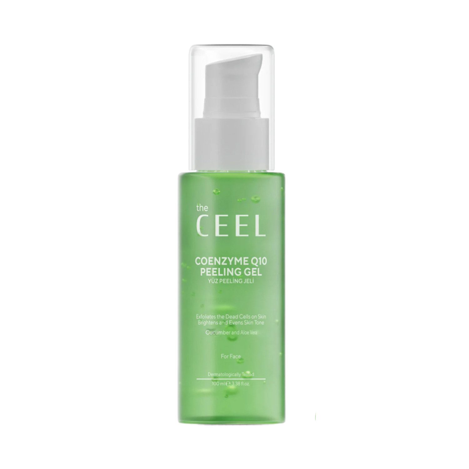 THE CEEL Gesichtspflege Gesichtspeeling Gel 100 ml-Aloe Vera Extrakt Coenzym Q10 Pflege, Reinigendes und aufhellendes Gesichtspeeling Gel