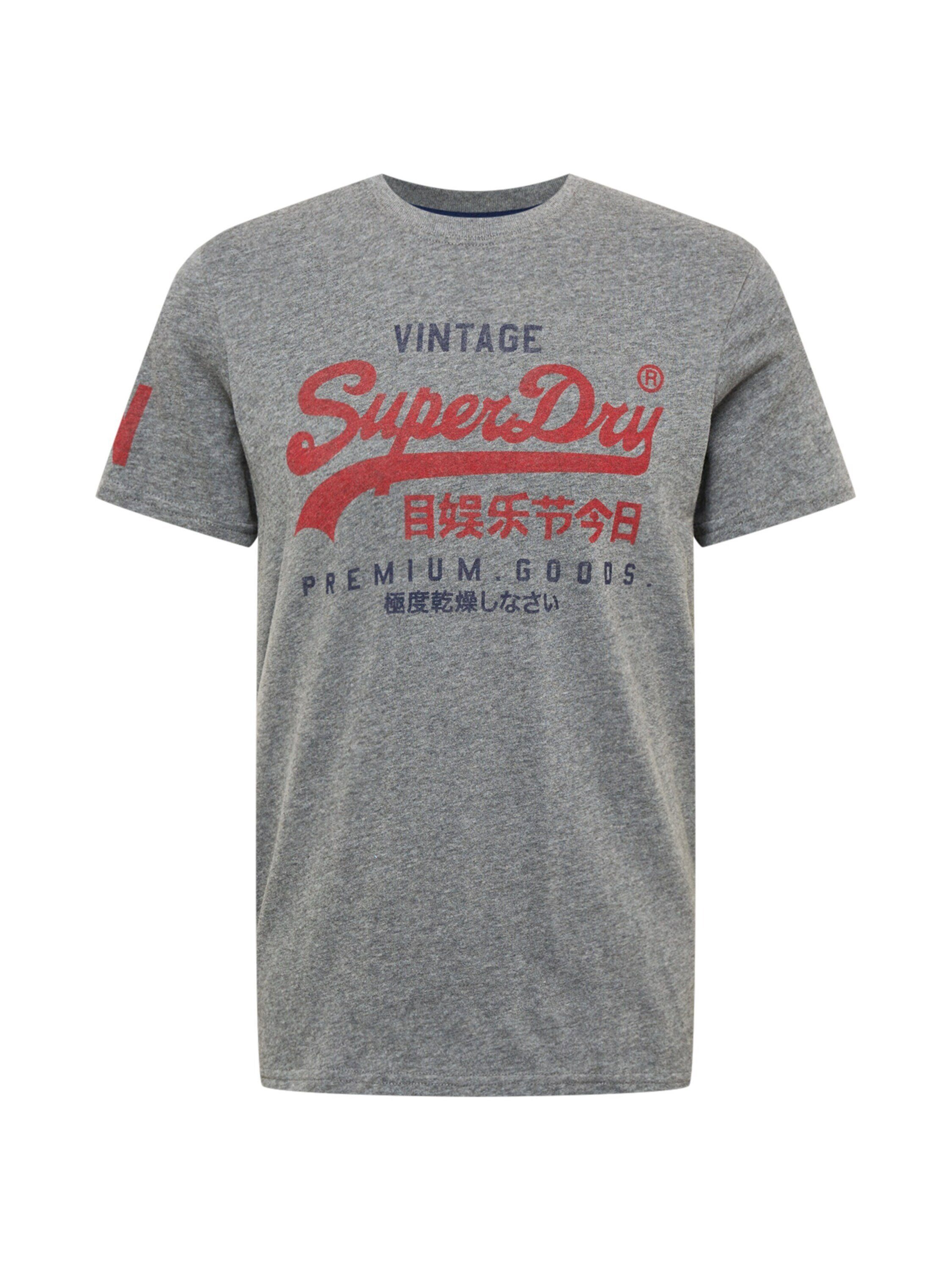 Superdry T-Shirt (1-tlg) Grau Meliert