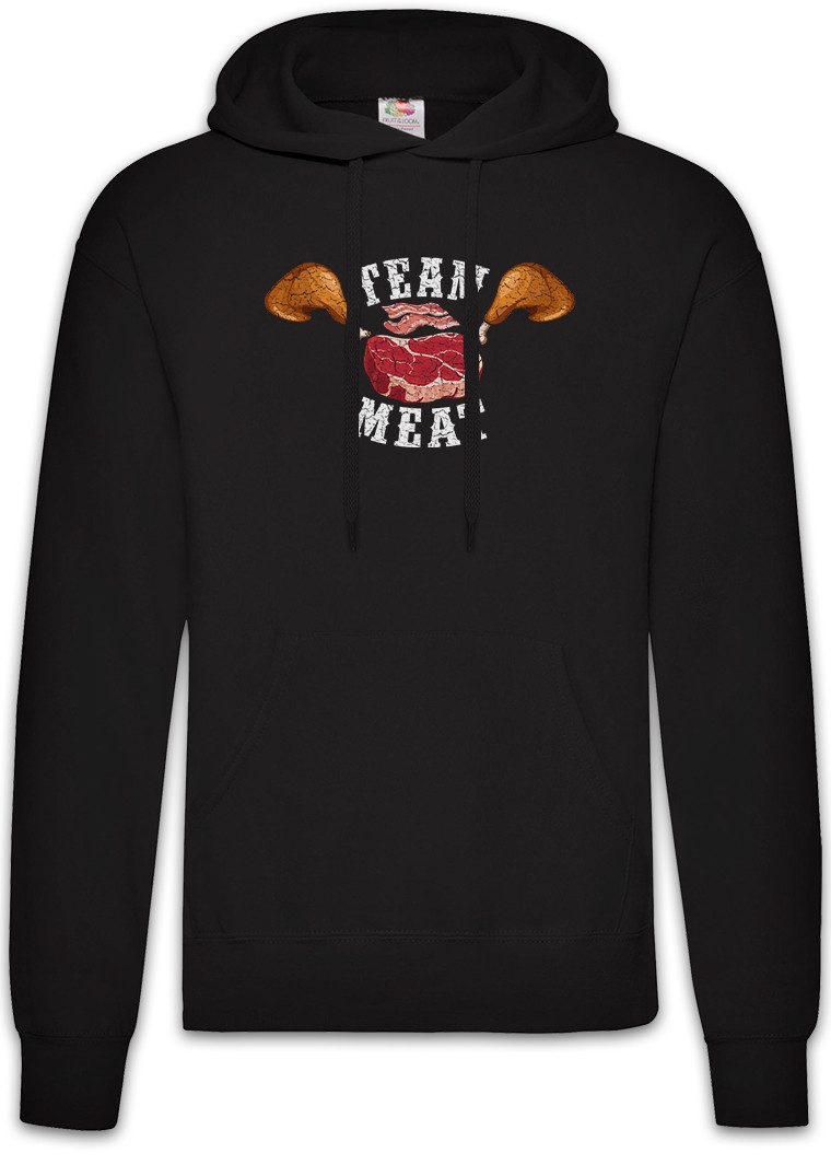 Hoodie Team Meat Herren Hoodie Fleischesser Carnivor Fleisch Fresser Anti Not