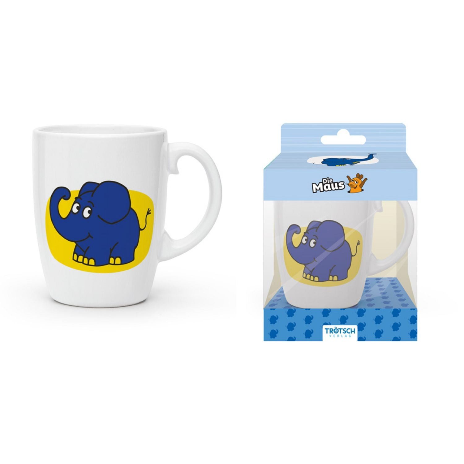 Tasse Trötsch Die Maus Kindertasse Elefant Geschenktasse aus Porzellan