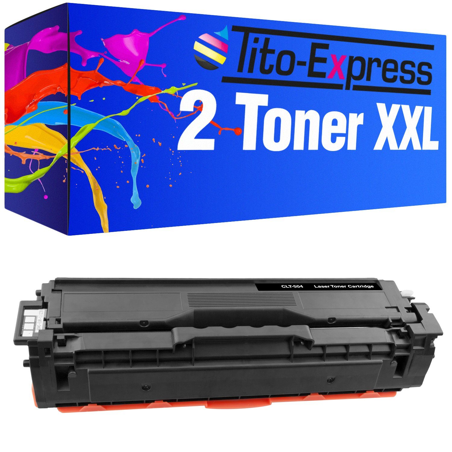 Tito-Express Tonerpatrone 2er Set ersetzt Samsung CLT-K504S CLT K504 S, (Doppelpack, 2x Black), für Xpress C1860FW C1810W CLX-4195FW CLX-4195FN CLX-4195N CLP-415NW