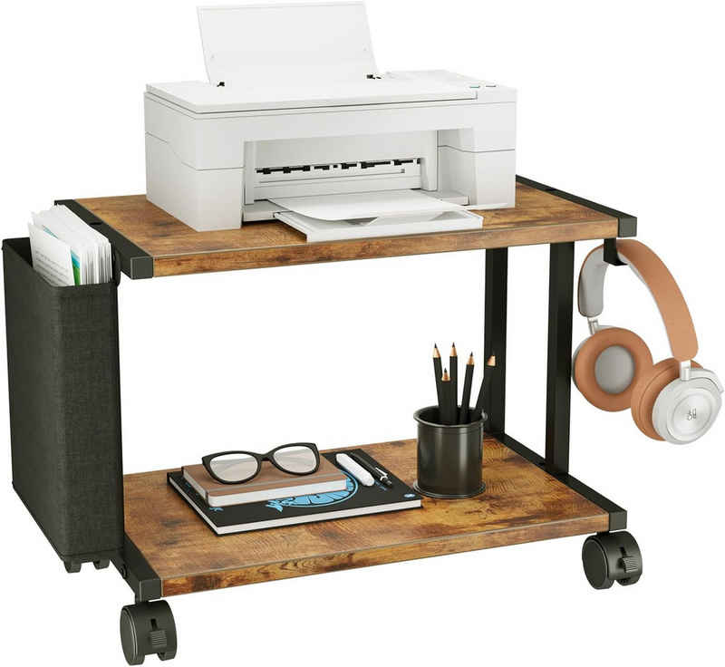Dripex Druckertisch Druckerständer 2 Ebene Druckerhalter Regal für Drucker Fax