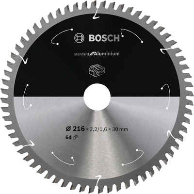 Bosch Professional Kreissägeblatt 2608837776, für Akkusägen, Standard for Aluminium, 216 x 2,2/1,6 x 30, 64 Zähne