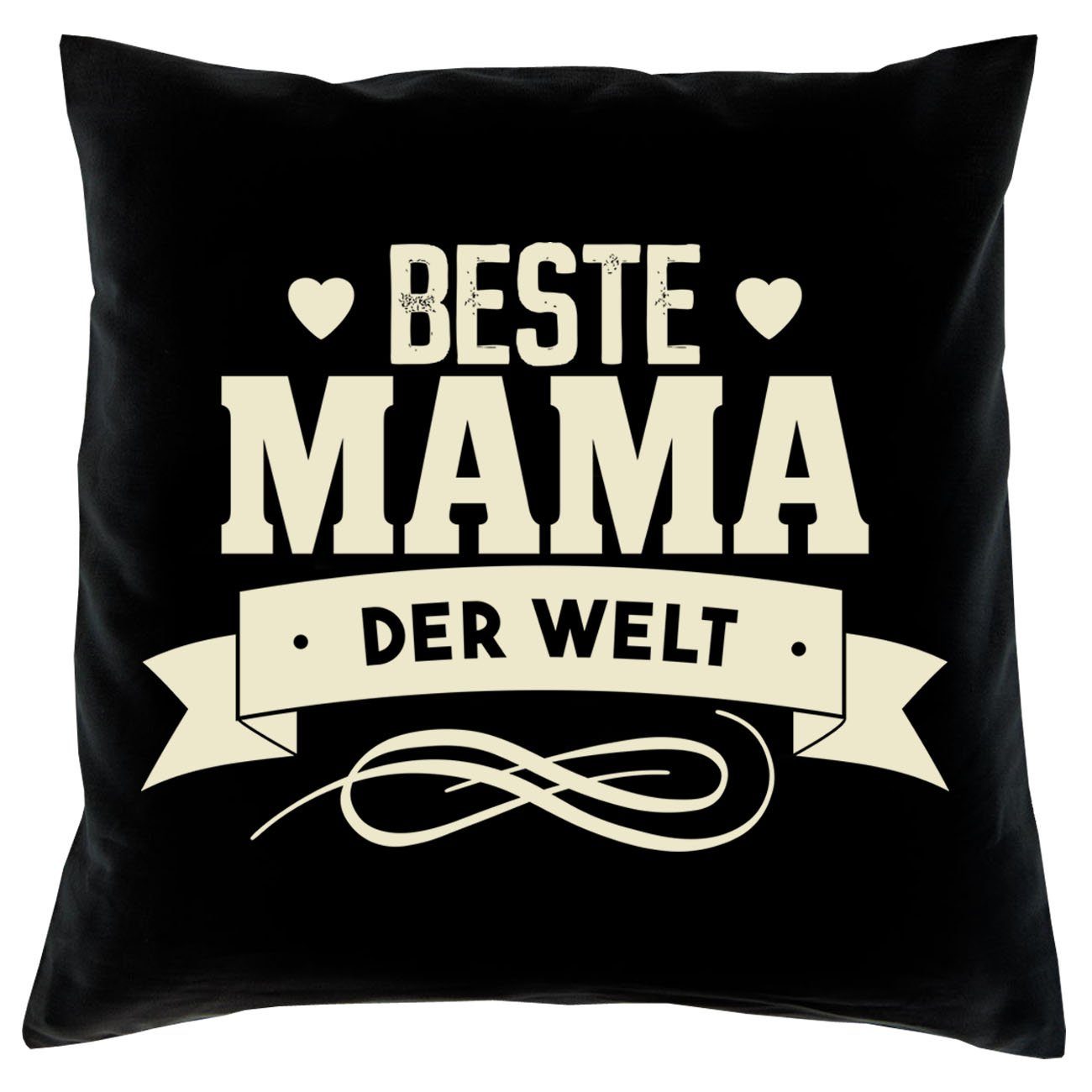 Socken & Welt für Sprüche Mütter Soreso® schwarz Beste Sleep, Mama Dekokissen Kissen der Geschenkidee Geschenke