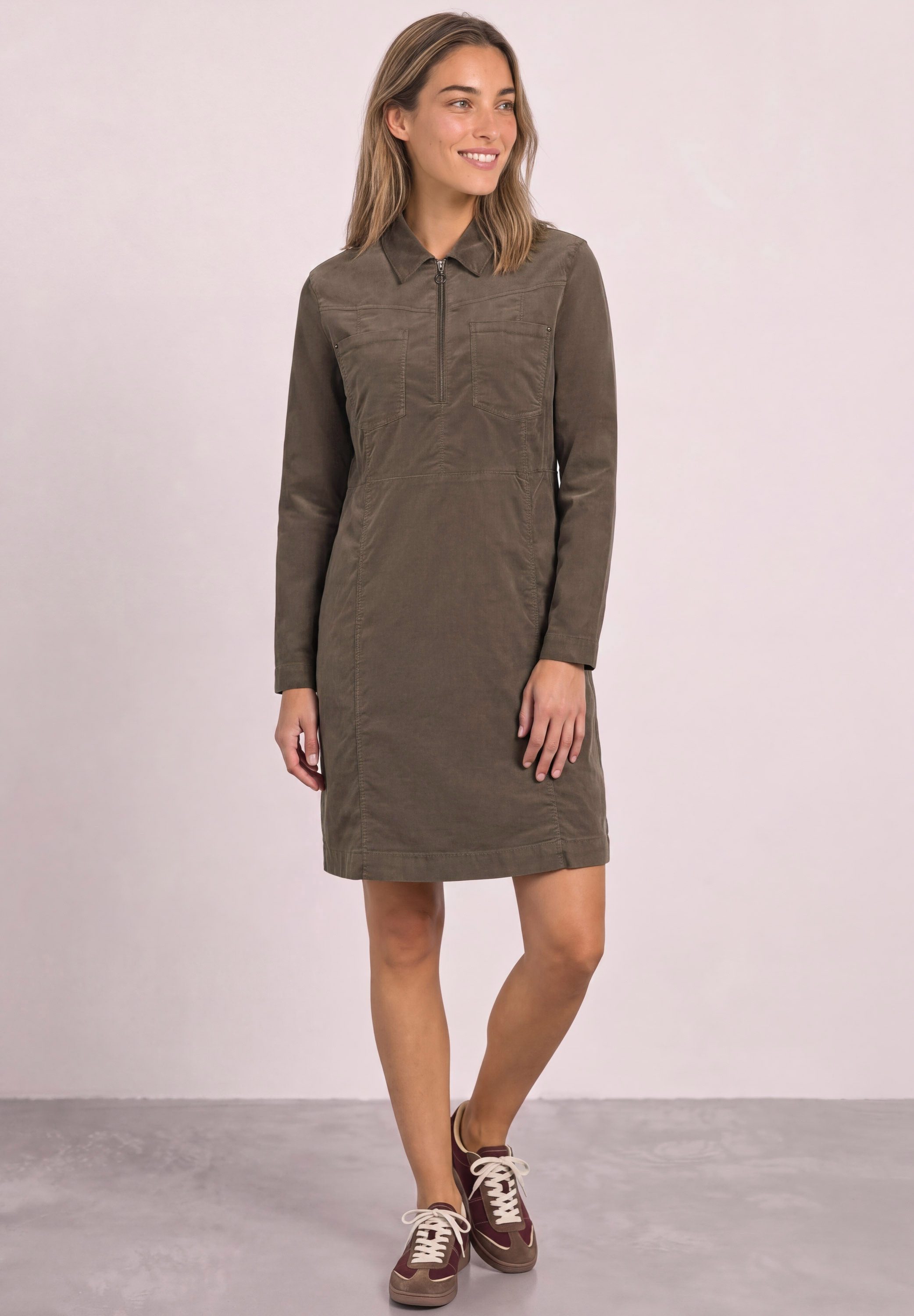 STREET ONE Midikleid in Cord-Optik