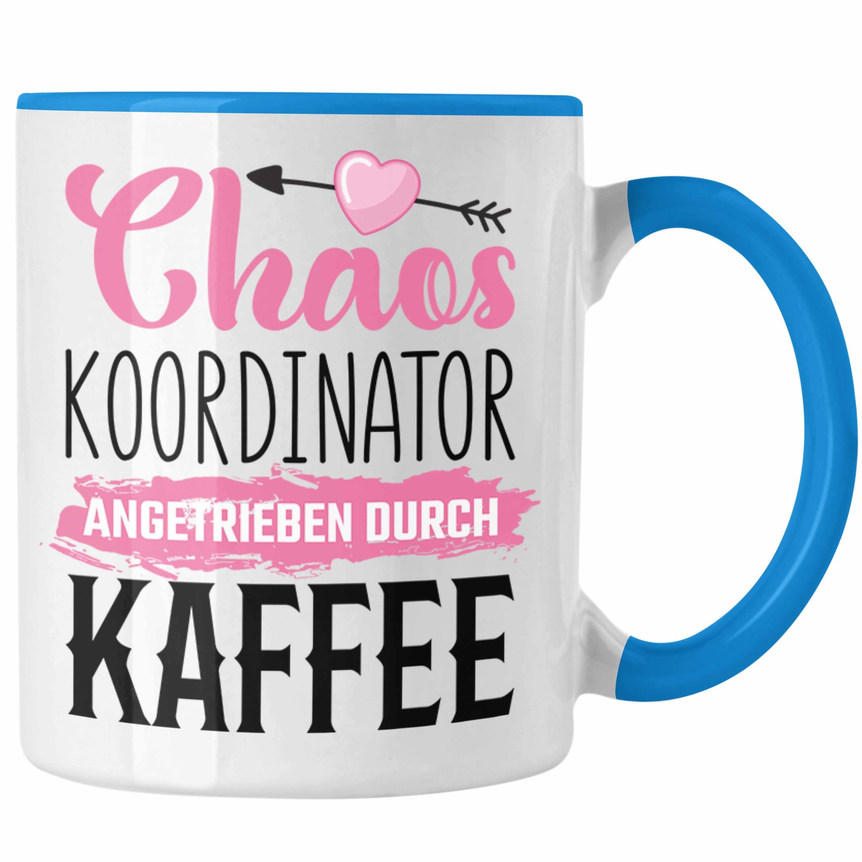 Tasse Trendation - Tasse für Chefin Geschenk Chaos Koordinatorin Geschenkidee Lustige Kaffeetasse Mama Mutter