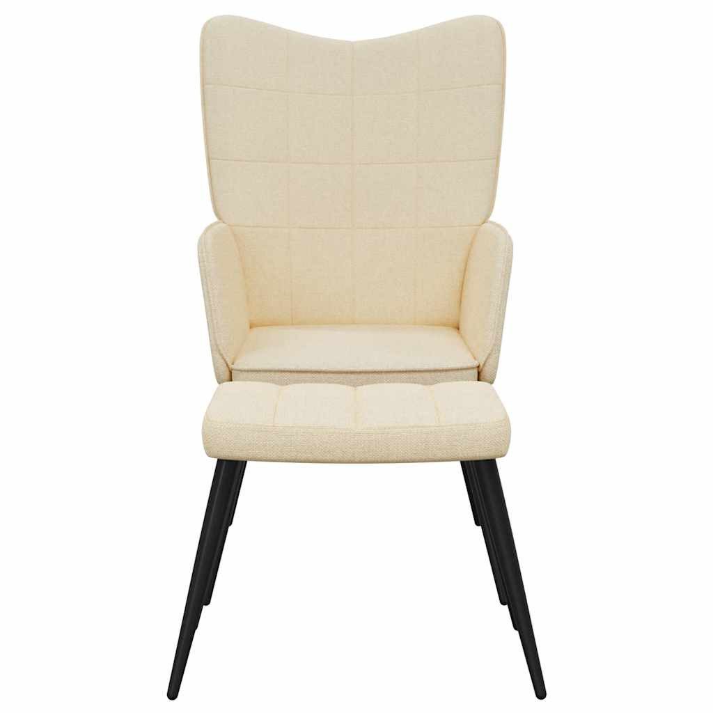 vidaXL Sessel Relaxsessel mit Hocker Creme günstig online kaufen