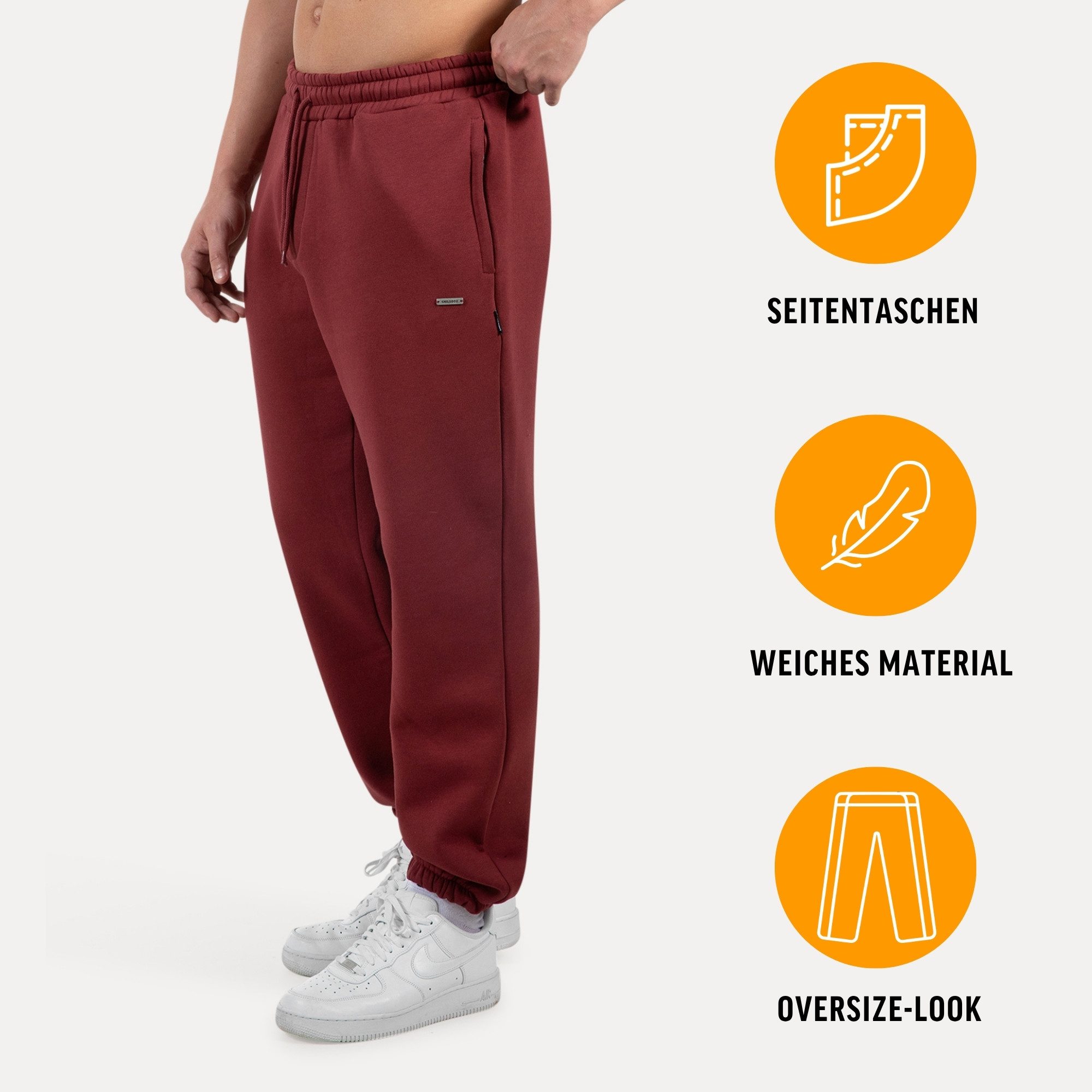 Smilodox Jogginghose Cedrik, Oversize Sweathose mit Taschen, Kordelzug am B günstig online kaufen