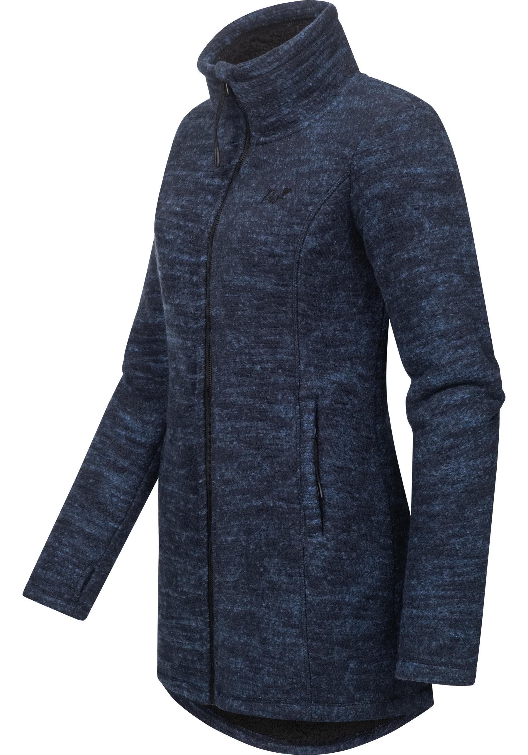 Ragwear Strickjacke Miram Melange Kuschelige Übergangsjacke in Strick-Optik