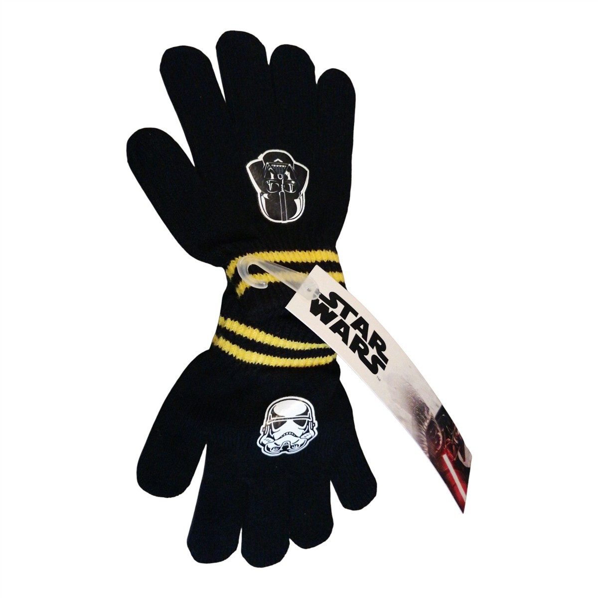 Star Wars Strickhandschuhe Kinder Strick-Handschuhe Star Wars, schwarz, OneSize ca. 3–8 Jahre