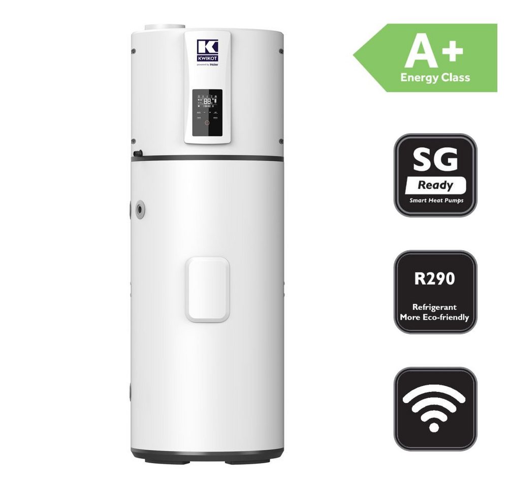 Haier Warmwasser-Wärmepumpe Kwikot by Haier Brauchwasserwärmepumpe Trinkwasser HP250M7 250 L R290, Energieklasse A+