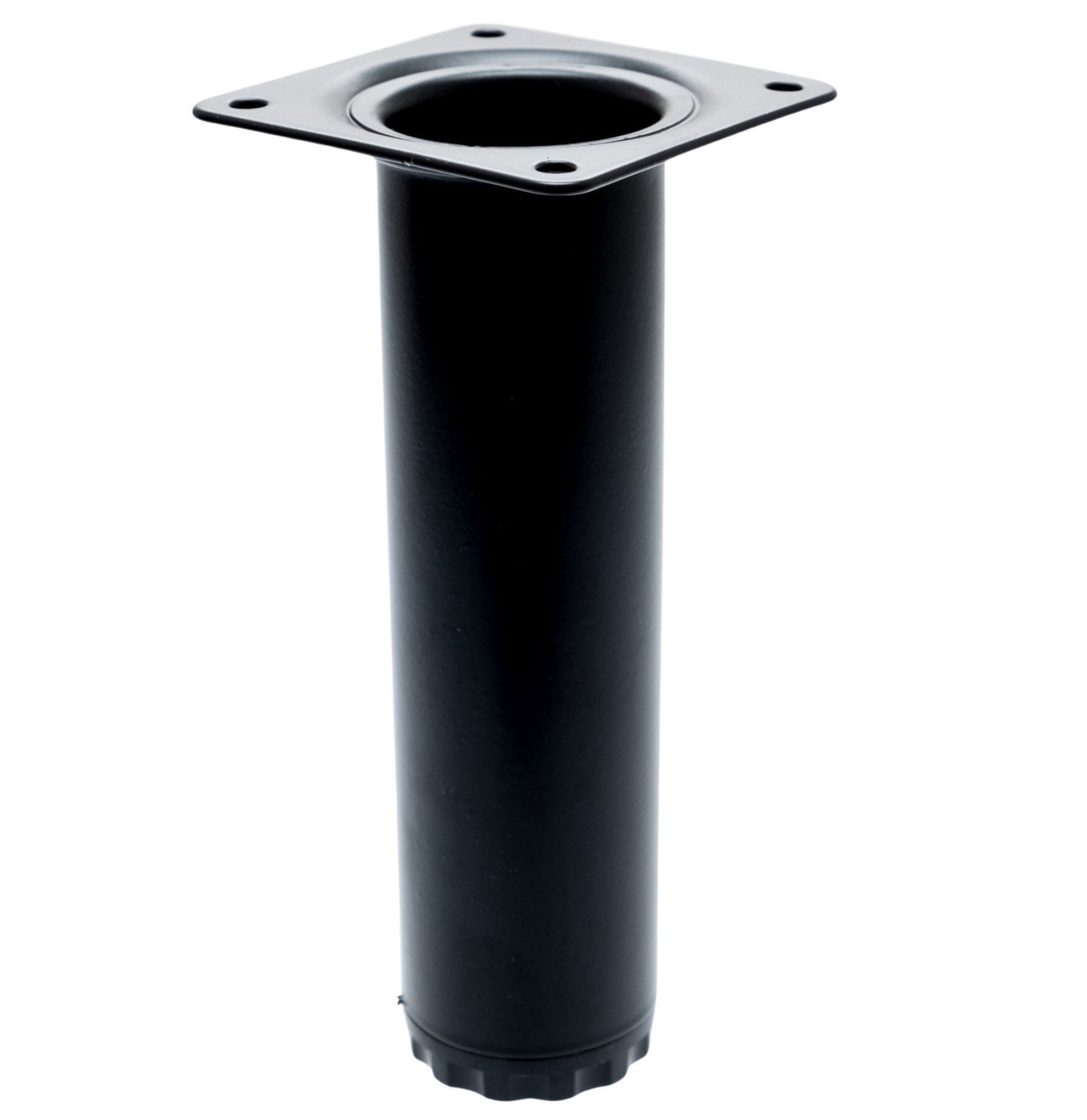 livingpoint24 Möbelfuß Möbelfuß schwarz Möbelbein 15 cm Sockelfuss + 1 cm höhenverstellbar, (1-St)