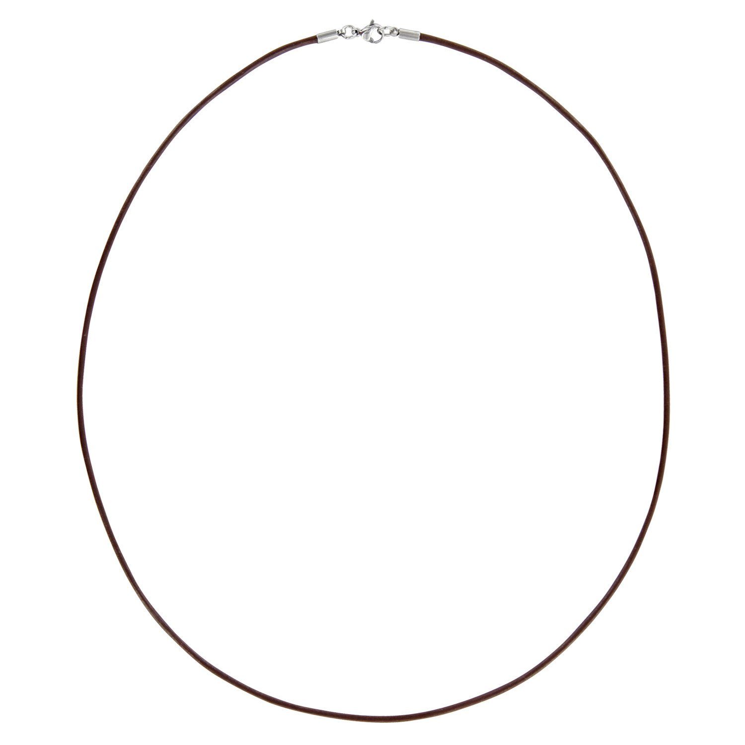 Auroris Lederband 2mm Echtleder Kette mit Edelstahl Karabinerverschluss (Farbe/Länge wählbar), Made in Germany – Bild 3 von 4
