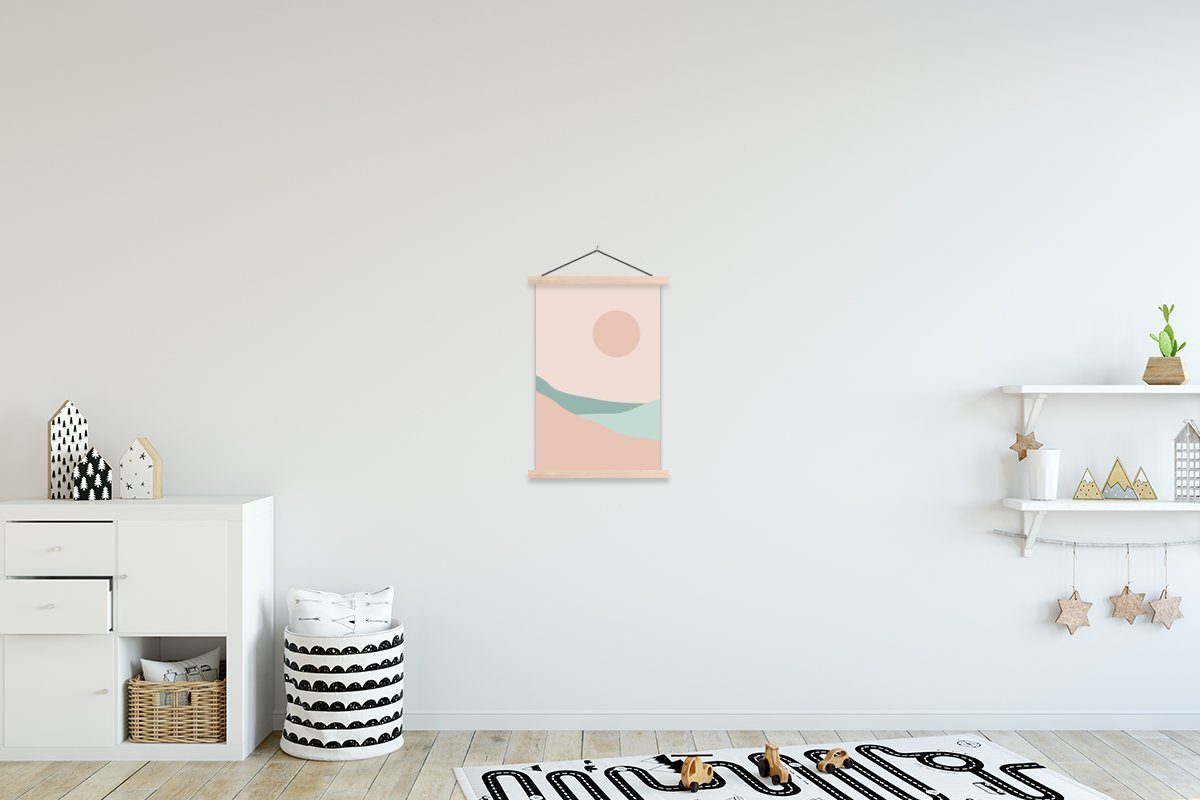 MuchoWow Poster Sommer - Strand - Sonne, (1 St), Posterleiste, Textilposter für Wohnzimmer, Bilderleiste, Magnetisch