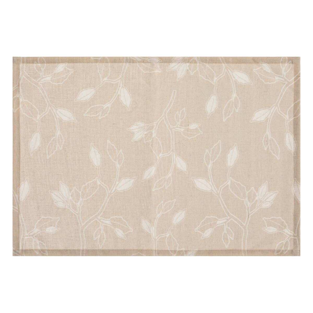 Secret de Gourmet Dekomatte Tischset mit Blumenmuster, beige, 45 x 30 cm, Zubehör für Tischdekoration