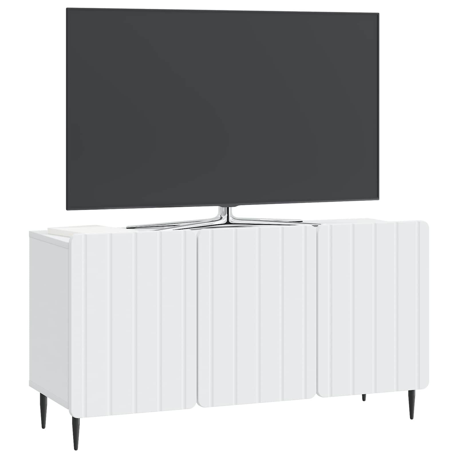 vidaXL TV-Schrank TV-Schränk Weiß 99 x 34,5 x 52 cm Holzwerkstoff (1-St)