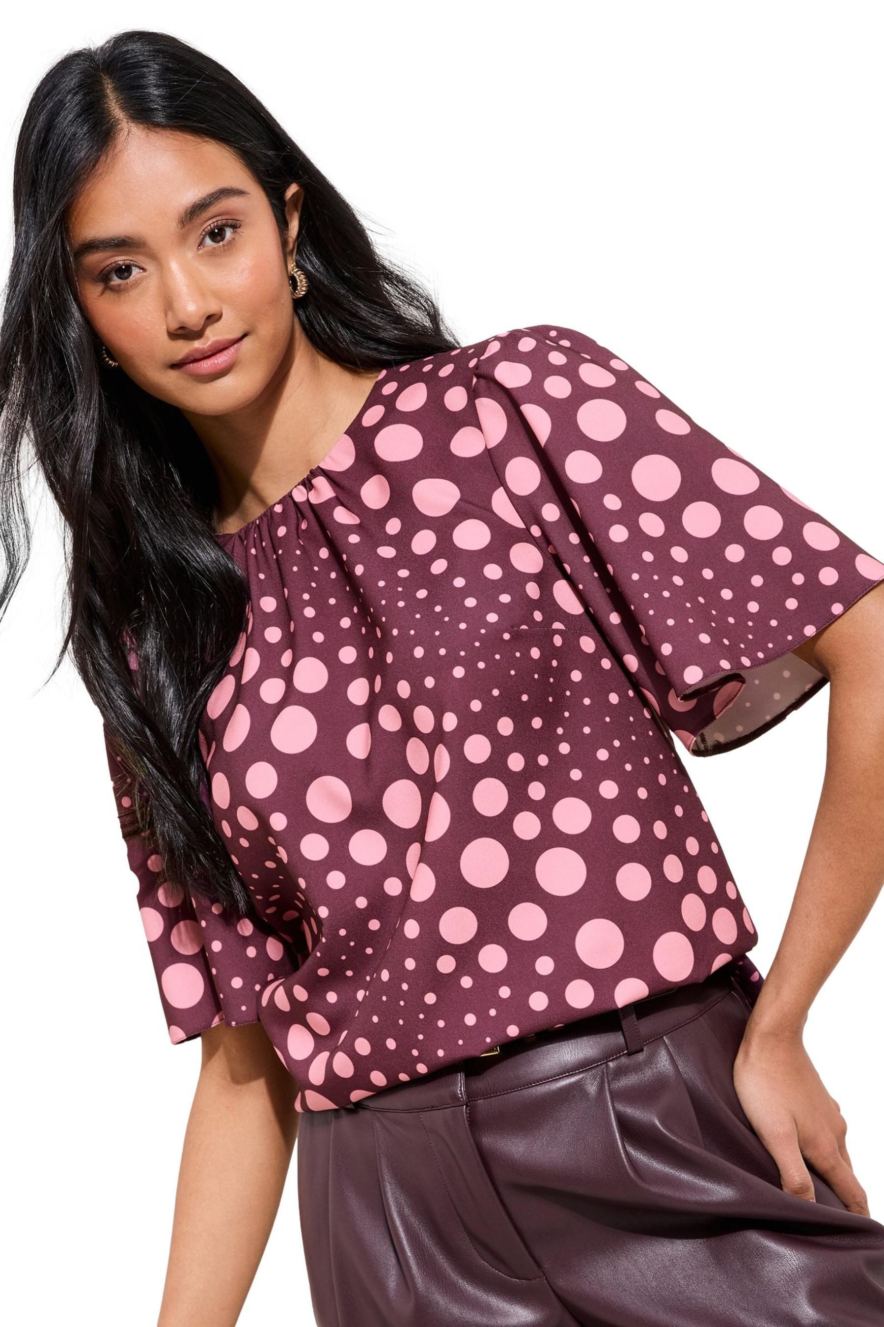Kurzarmbluse Friends Like These Bluse mit Rückenschleife