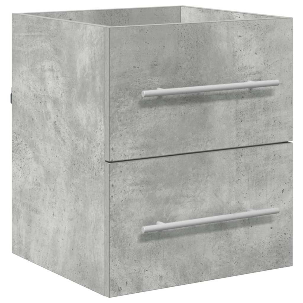 vidaXL Badezimmerspiegelschrank Waschbeckenunterschrank Beton Grau 38,5 x 41 x 48 cm (1-St)