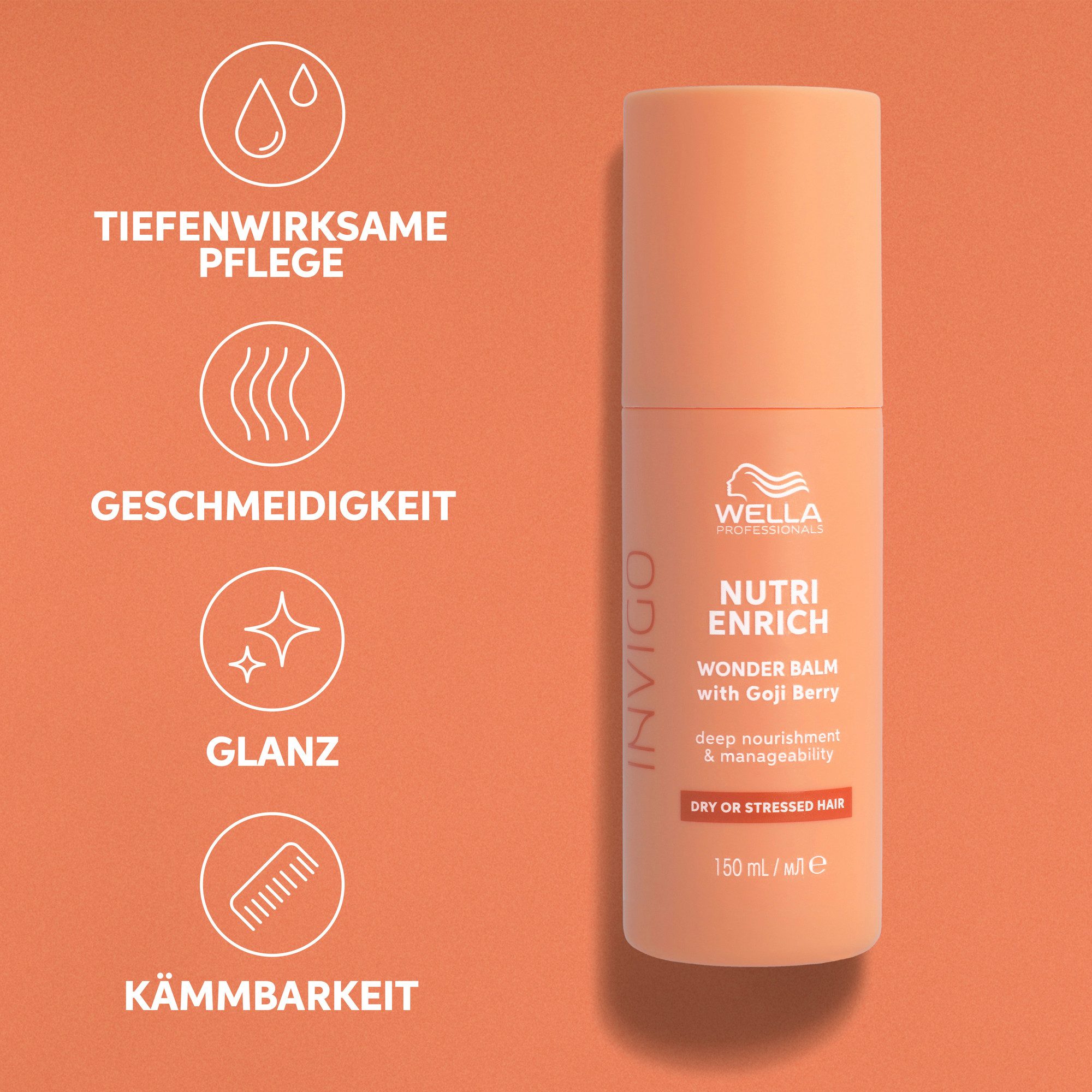 Wella Professionals Haarbalsam INVIGO NUTRI-ENRICH WONDER BALM, Anti-Frizz-Effekt, feuchtigkeitsspendend, für strapaziertes Haar