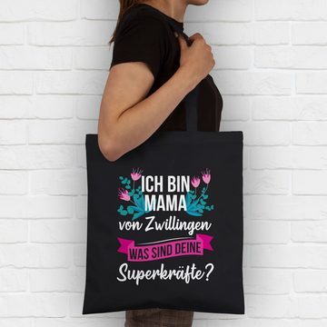 Shirtracer Umhängetasche Ich bin Mama von Zwillingen was sind deine Superkräfte, Mama