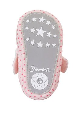 Sterntaler® Babykrabbelschuh Emmi Girl Krabbelschuh (1-tlg., Hausschuhe mit süßen Stickmotiven, Babyschuhe weich) Krabbelschuhe Baby mit Klettverschluss, Babyschuh aus Baumwolle