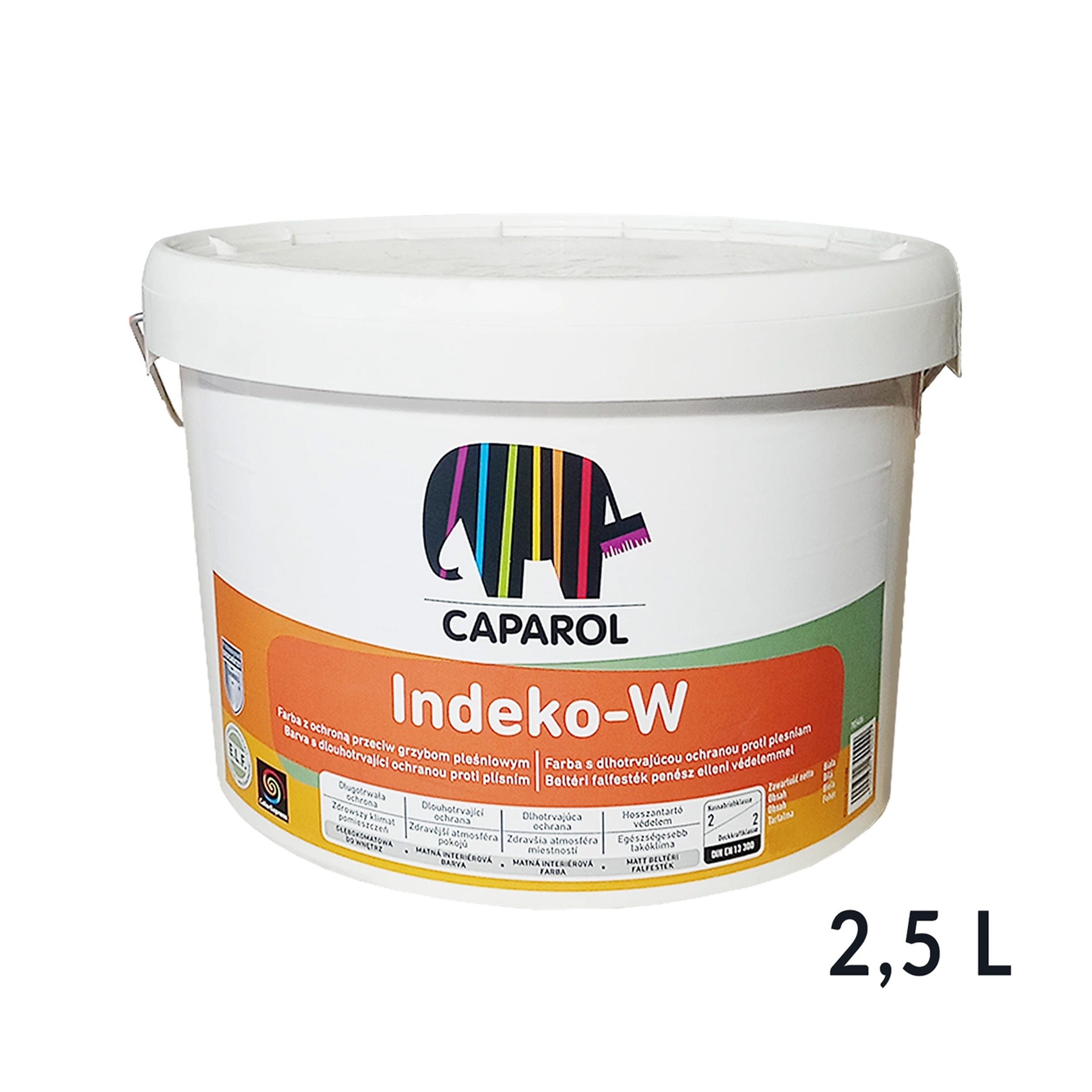 Caparol Wandfarbe Caparol Indeko-W 2,5L Schimmelschutzfarbe Weiß Bad Anti-Schimmel Pro