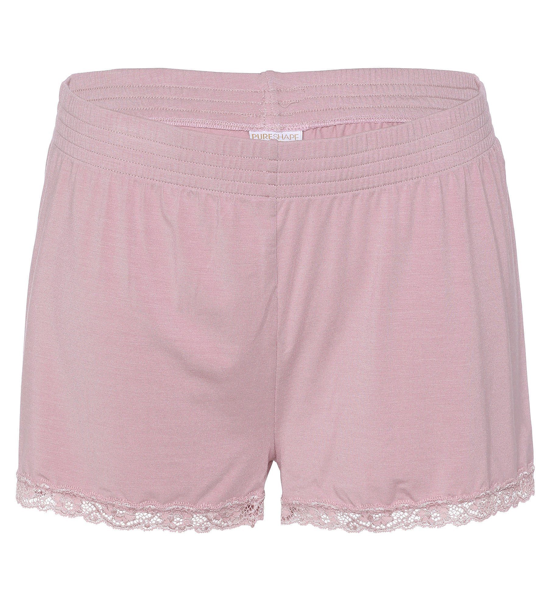 elastisch Shorty Shape (Packung, mit Pure 2-teilig) Spitzendetails Pyjama rosé