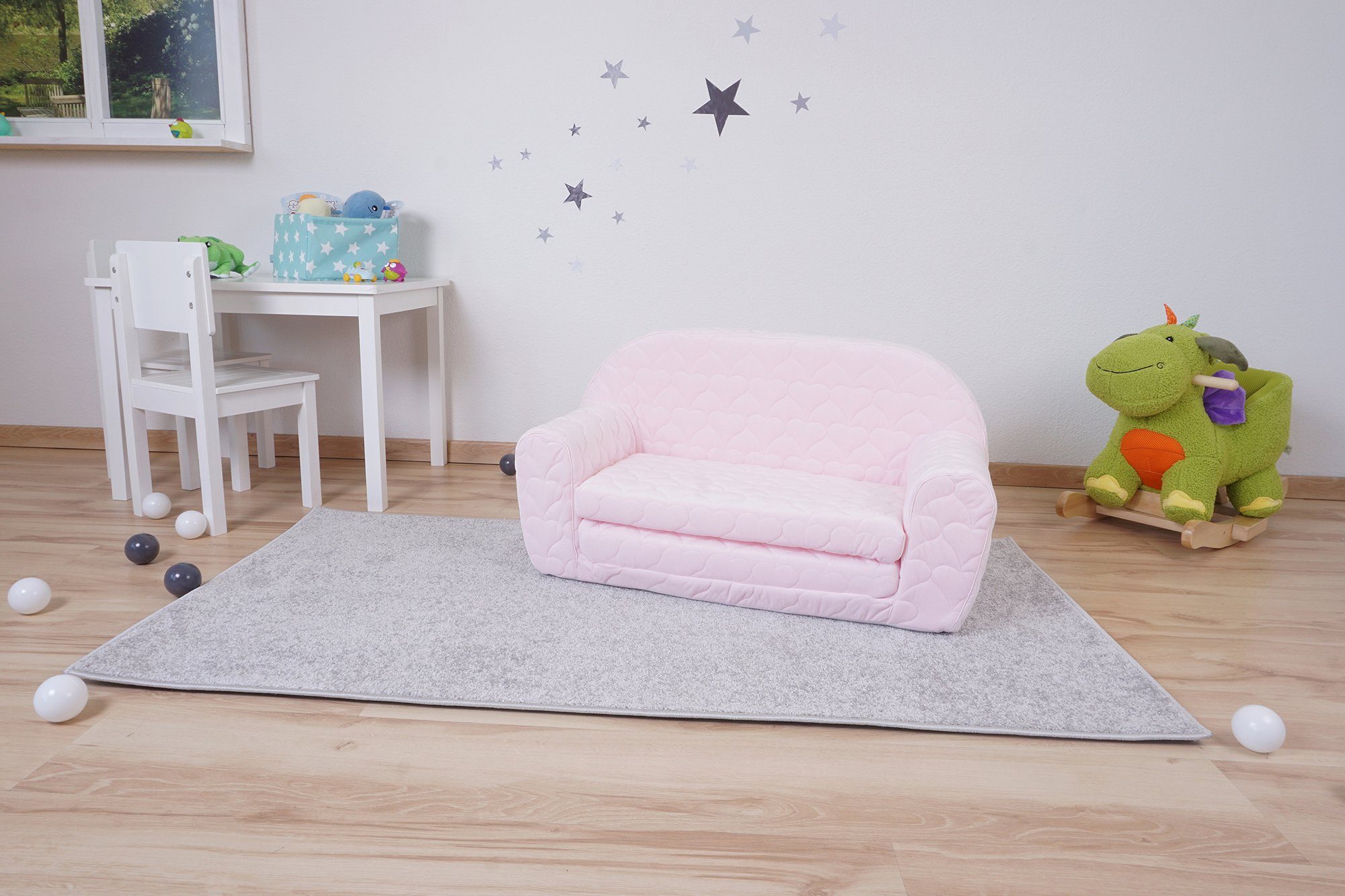 Knorrtoys® Sofa Cosy, Heart Made in Rose, für Europe Kinder