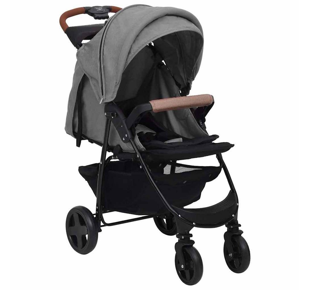 Thumbnail - vidaXL Kinder-Buggy 2-in-1 Kinderwagen Hellgrau Stahl