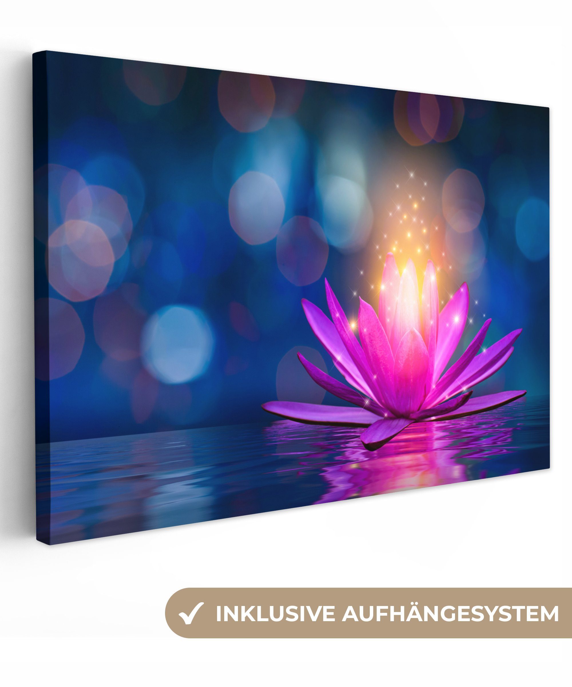 OneMillionCanvasses® Leinwandbild Lotus - Blumen - günstig online kaufen