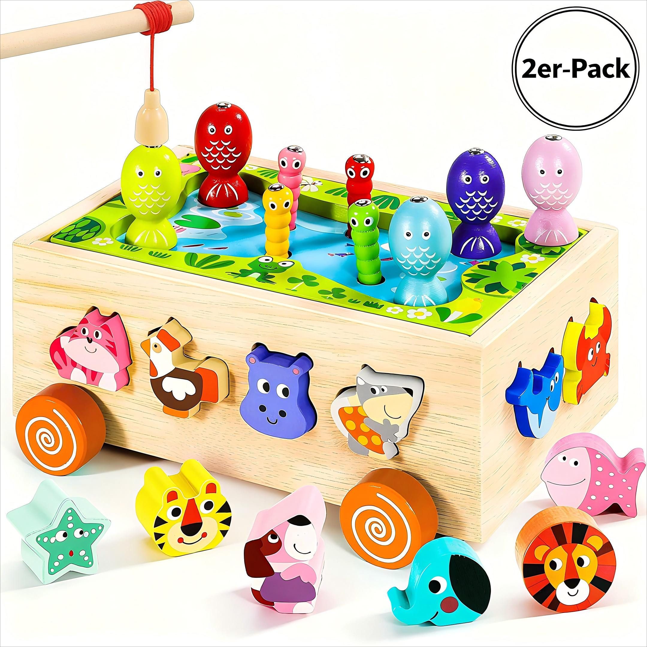 POPOLIC Montessori Spielzeug ab 1 2 3 Jahr Magnetspielbausteine, (Magnetisc günstig online kaufen