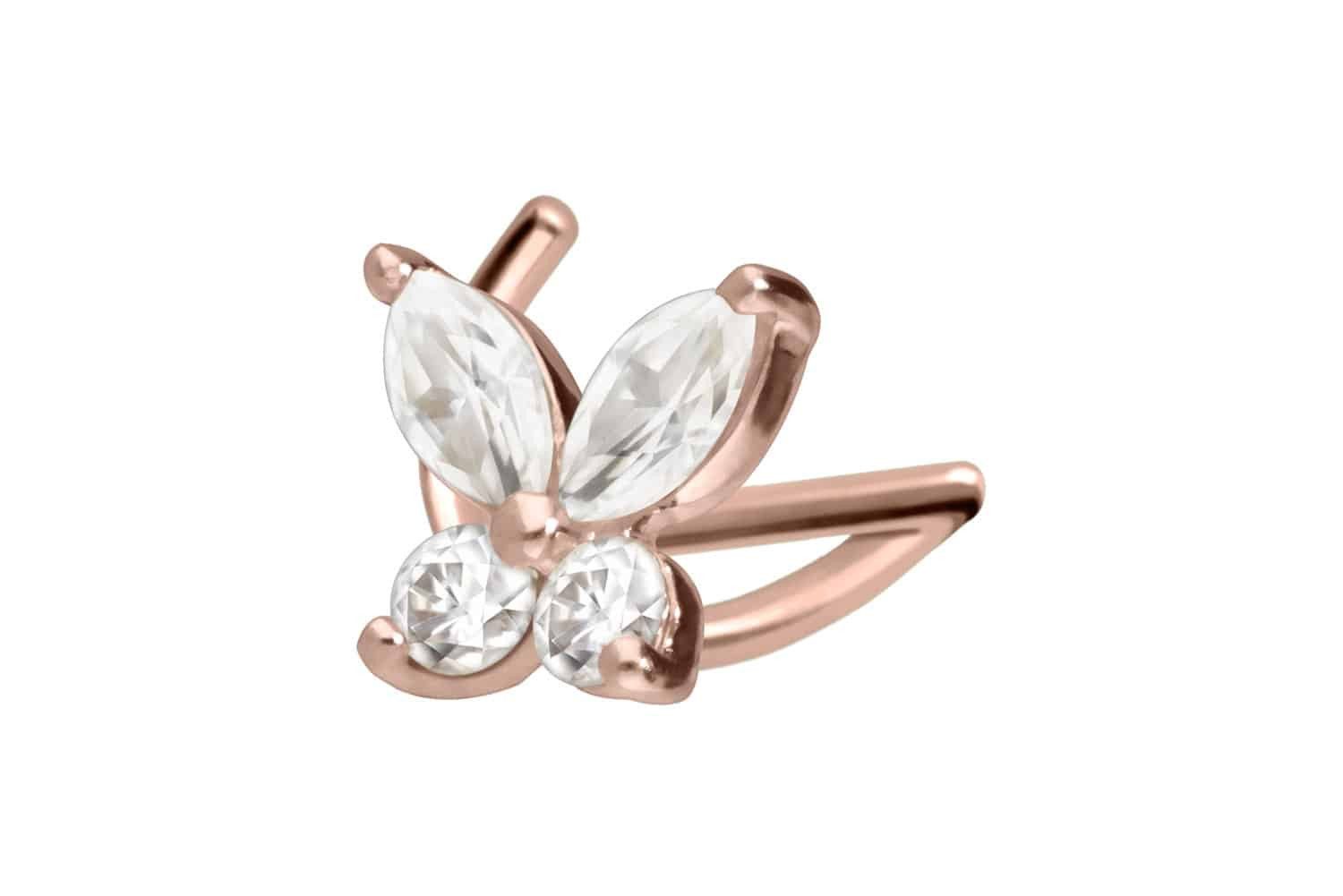 PIERCINGLINE Nasenpiercing 14/18 Karat Gold Nasenstecker günstig online kaufen