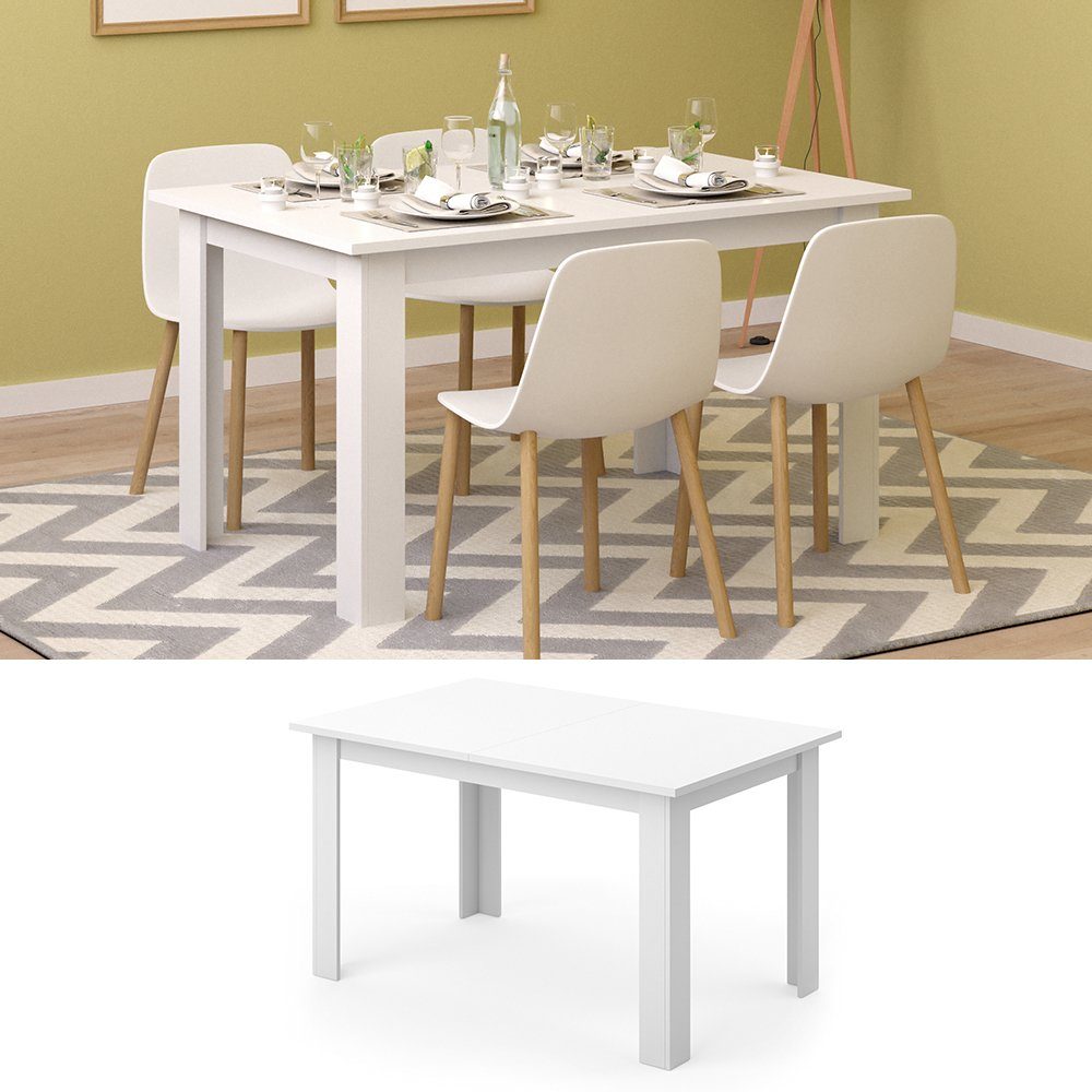 Vicco Esstisch Karlos, Weiß, 140 x 90 cm günstig online kaufen
