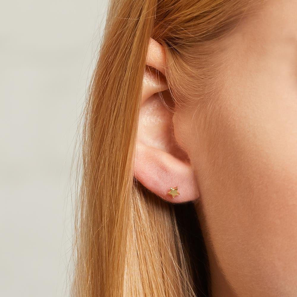 lanii Paar Ohrstecker Sterne in Gold LSE0019 – Bild 4 von 5