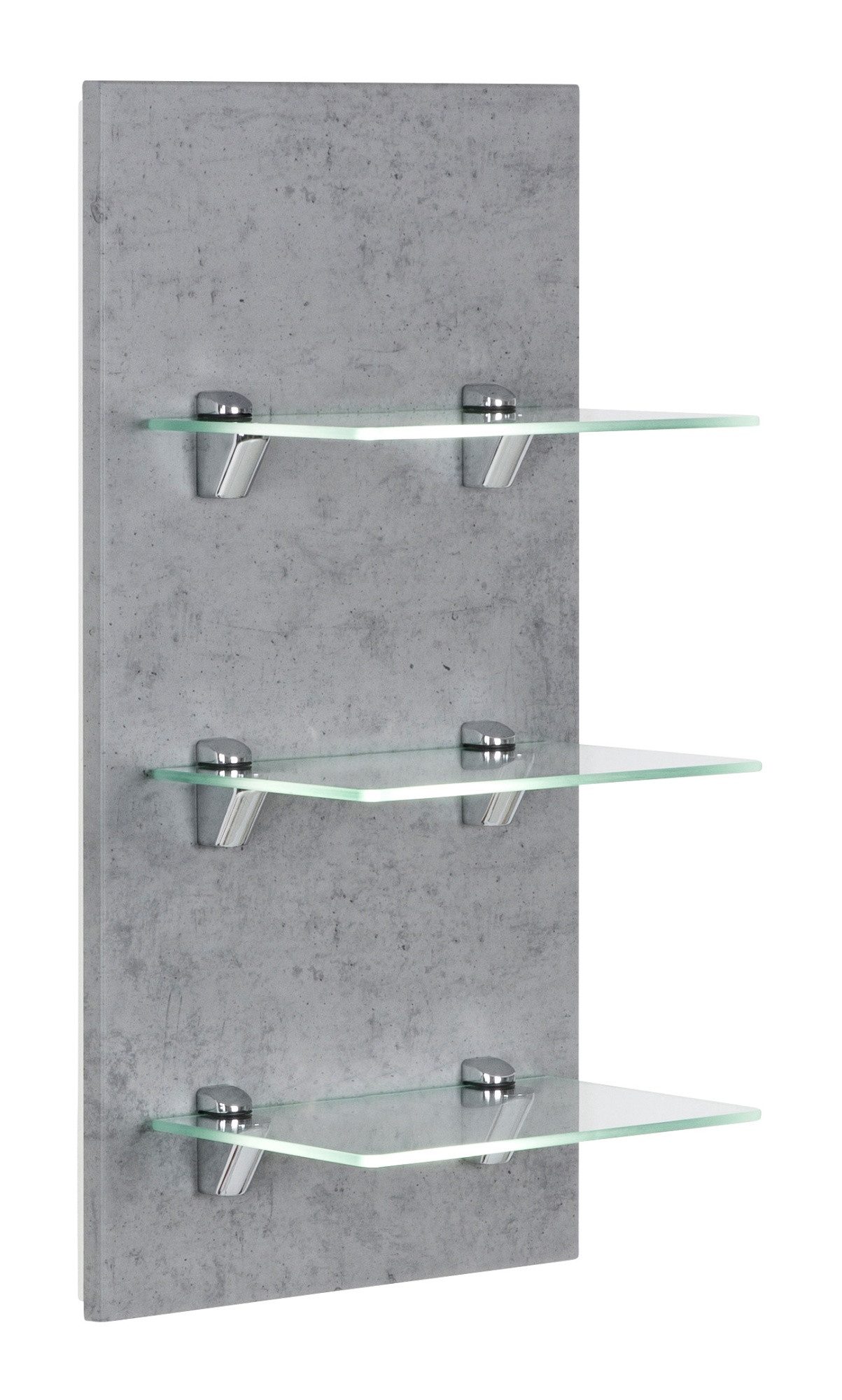 Magnolia Home Ablageregal Panel SANTINI Badregal beton mit 3 Glasablagen günstig online kaufen