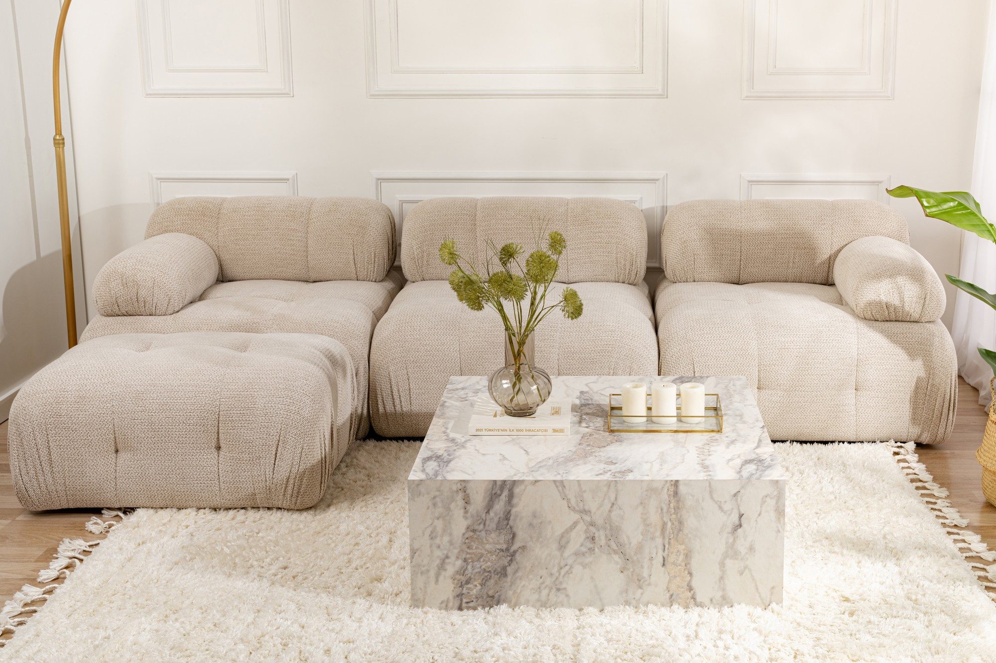 Skye Decor Couchtisch Adler-ARD1106 (1 Couchtisch), Couchtisch 90x90 cm, 100% MDF – Bild 4 von 5