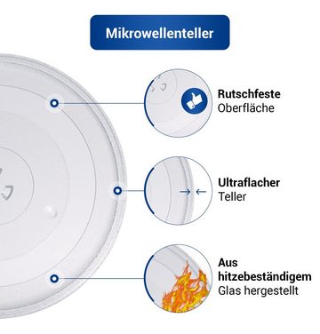 VIOKS Mikrowellenteller Ersatz für Candy 49008503, (1 St), Drehteller Ø315mm aus Glas für Mikrowelle