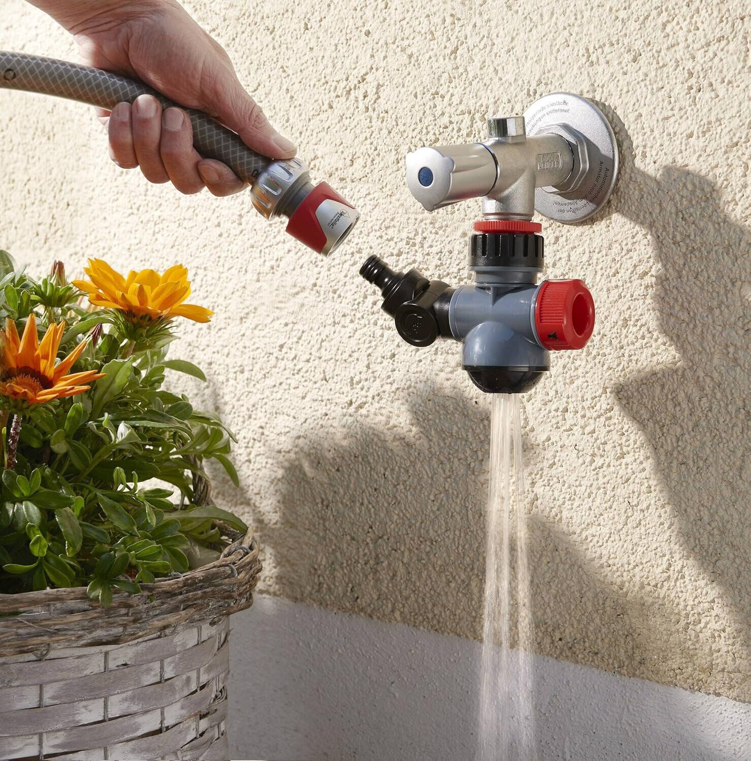 Westfalia Wasserwelten Schlauchkupplung Wasserwelten Multifunktions Wasserhahn Adapter Multi Tap, 1 Zoll, 3/4 Zoll