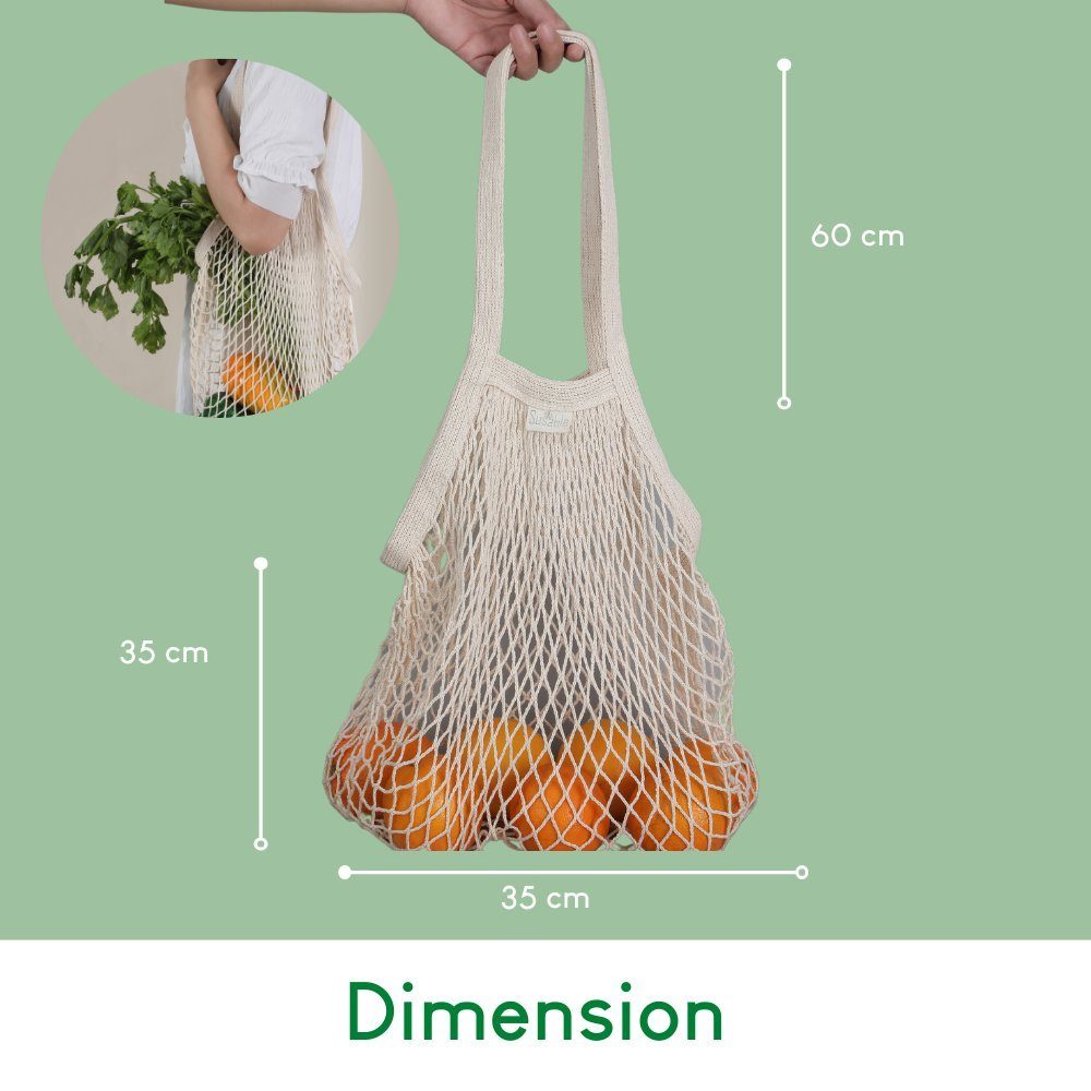 Susable Shopper 2er-set Bio-Baumwollnetztasche(Einkauf, Aufbewahrung, Freiz günstig online kaufen